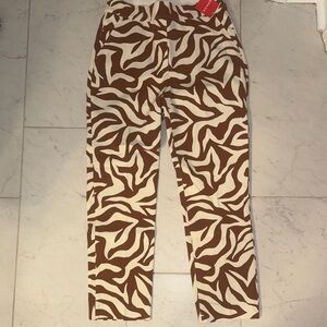 SPANX Cream and Brown Patterned Garment